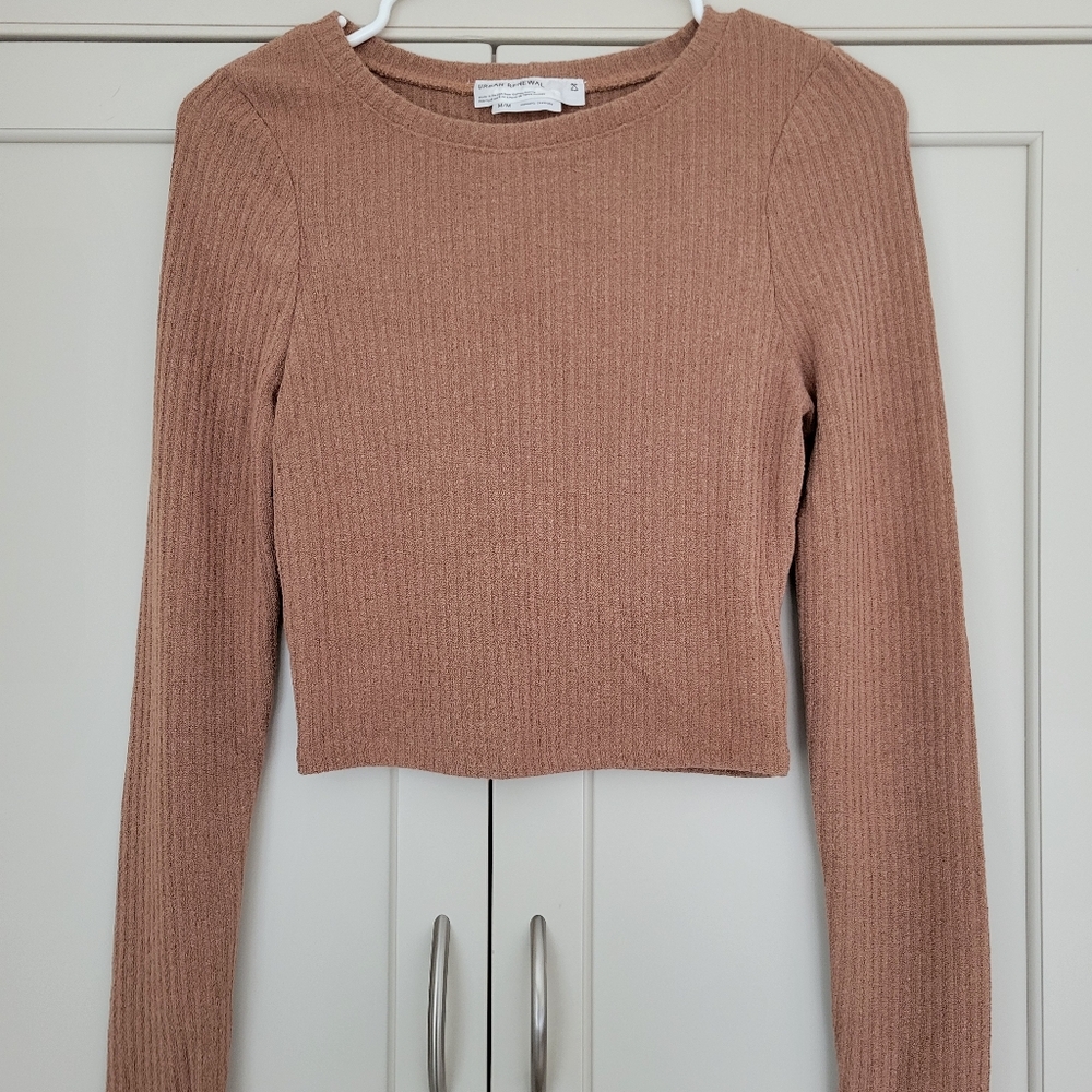 Urban Outfitters Urban Renewal Long Sleeve Cropped Top Size Medium